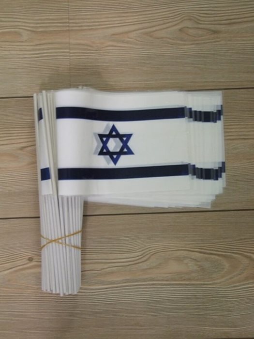 דגל ישראל פלסטיק 100 יח'