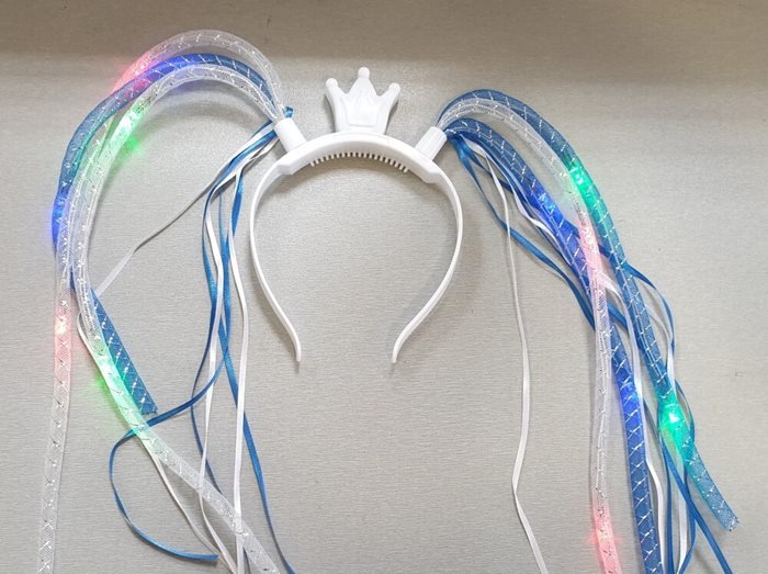 קשת ראסטות כחול לבן אורות