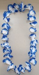 מארז 12 יח' שרשרת הוואי כחול לבן