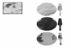 סט צלחת עגולה עם כף עוגה